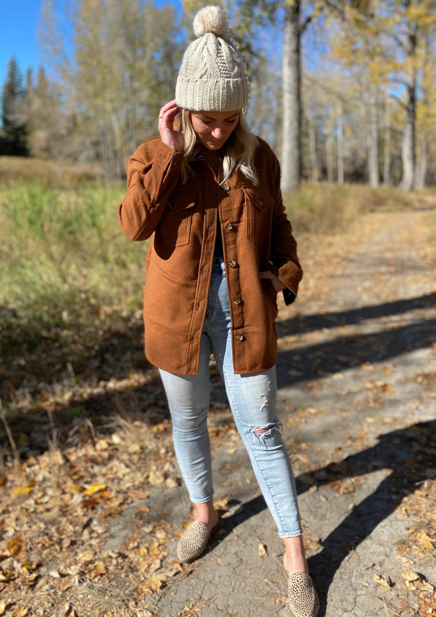 RD Style Blaire Shacket in Cognac – Ivory Lane Boutique