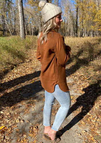 RD Style Blaire Shacket in Cognac