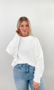 The Cozy Plush Pullover in White