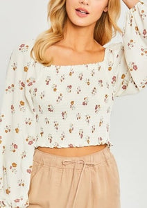 The Smocked Floral Blouse